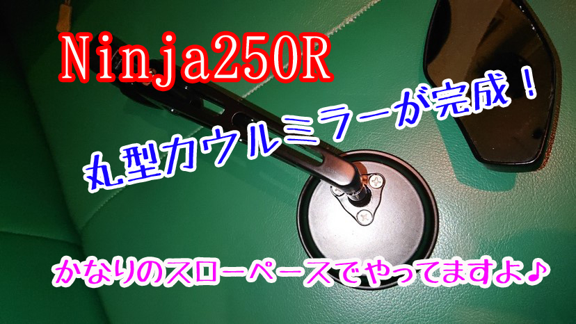 【Ninja250R】！新企画♪カウルミラーに交換すっぞ！！！その２【カウル ミラー】