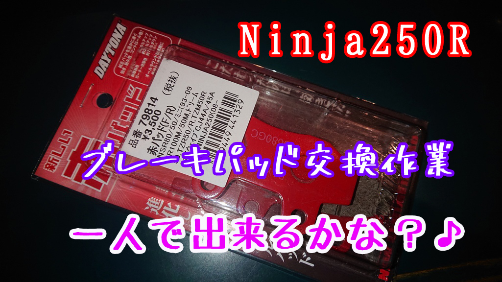 Ninja250Rのブレーキパッドを交換しよう♪フロント編☆彡サビ取りアイテムも登場！！！